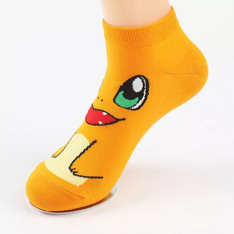 meia anime pokemon charmander tamanho Unico Harajuku emoção ícone cosplay expressão meias meias anime bonito branco/preto collants