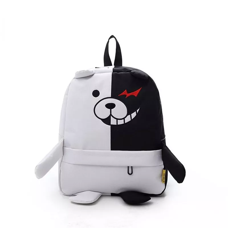 mochila anime danganronpa dangan ronpa monokuma nailon mochila grande Colar crânio fones de ouvido estudante pingente colar personalidade casal retro punk masculino titânio aço hip hop colar