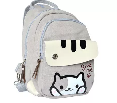 mochila anime neko atsume Mochila Pasta Bolsa Vamp Ossos Caixão