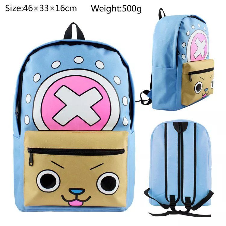 mochila anime one piece chopper Mochila Infantil Pinguim Rosa