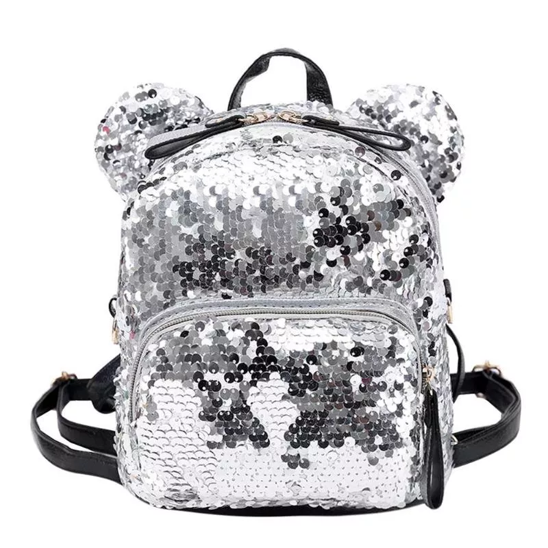 mochila brilhante com orelhas prata 001 Colar borboleta delicada pingente colar uso diário item de moda feminino jóias incrustadas cz pedra brilhante colar presentes