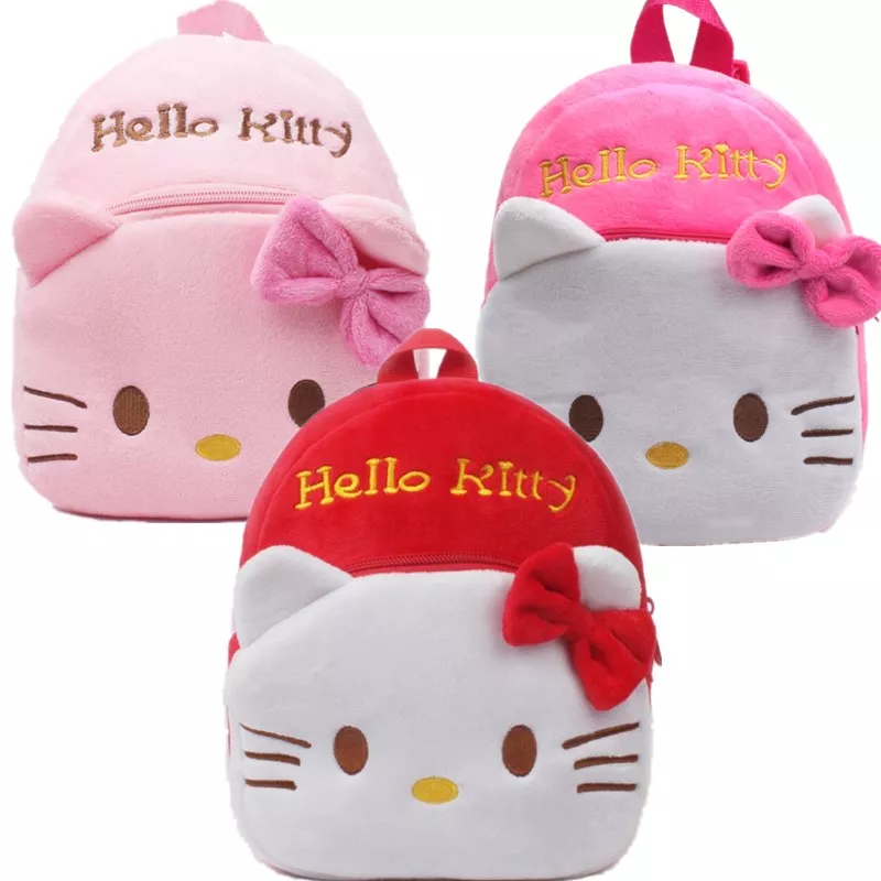 mochila hello kitty dos desenhos animados criancas brinquedo mochila de Mochila Pooh disney brinquedos de Pelúcia Mochila Figuras saco escola Do Jardim de Infância das Crianças