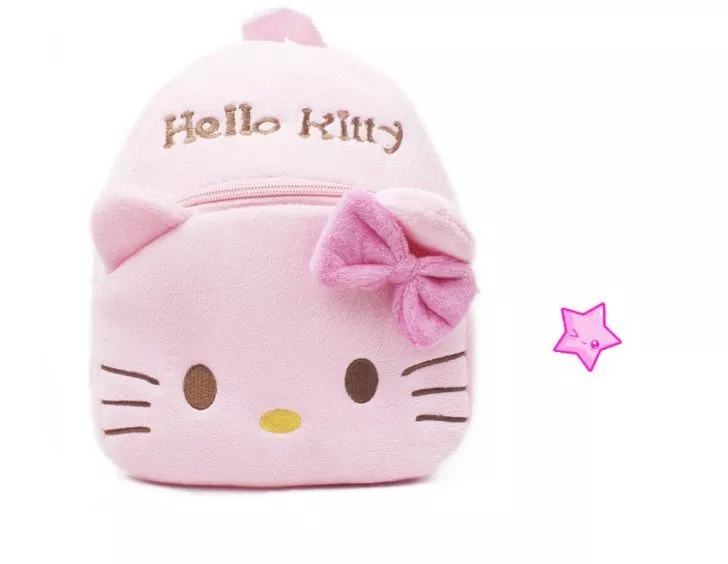 mochila infantil hello kitty rosa 02 Mochila Hello kitty dos desenhos animados crianças brinquedo mochila de pelúcia saco de escola presentes das crianças mochila menino menina do bebê estudante sacos de pokemon brinquedo