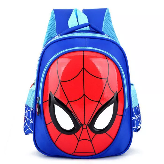 mochila infantil homem aranha spiderman 3d azul Mochila Infantil RoboCar Poli 3D Azul