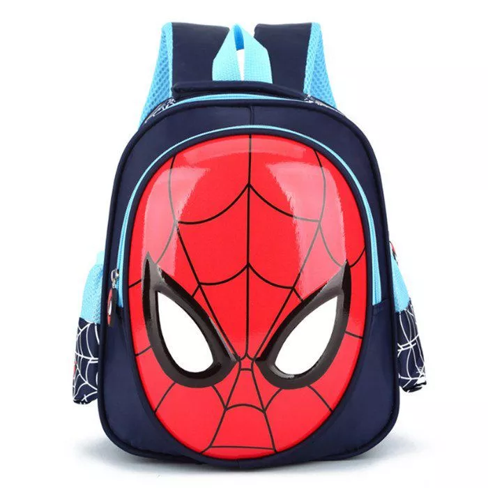 mochila infantil homem aranha spiderman 3d azulao Mochila Infantil RoboCar Poli 3D Azul