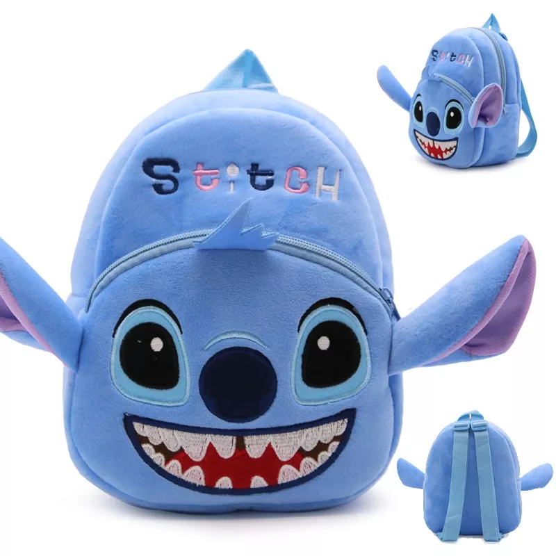 mochila lilo stitch disney bonito dos desenhos animados do bebe criancas Mochila unisex treliça mochila nova tendência xadrez adolescente saco de escola casais pacote de volta saco de viagem