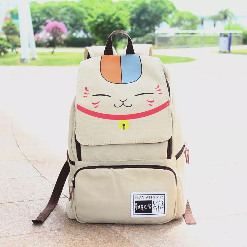 Mochila Pasta Bolsa Anime Natsume Yuujinchou Madara Sensei Lucky Cat