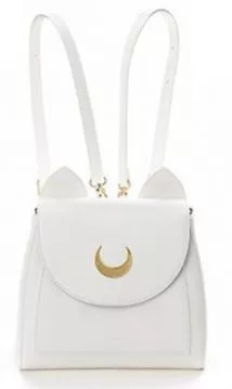 Mochila Pasta Bolsa Anime Sailor Moon Gata Luna Branca