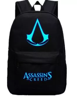 Mochila Pasta Bolsa Assassin's Creed Brilha no Escuro