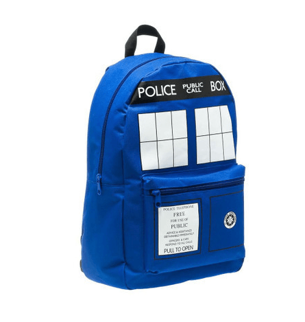 Mochila Pasta Bolsa  Doctor Dr Who Tardis Cabine Azul