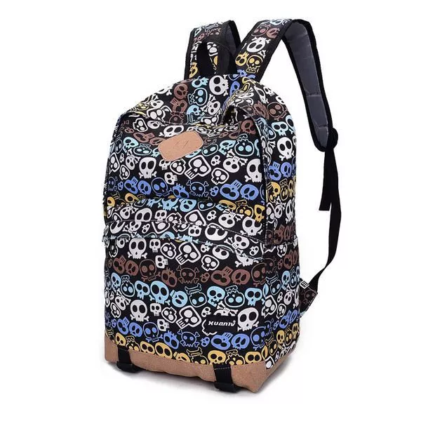 Mochila Pasta Bolsa Estampa Crânios
