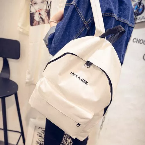 Mochila Pasta Bolsa I am a Girl Branca