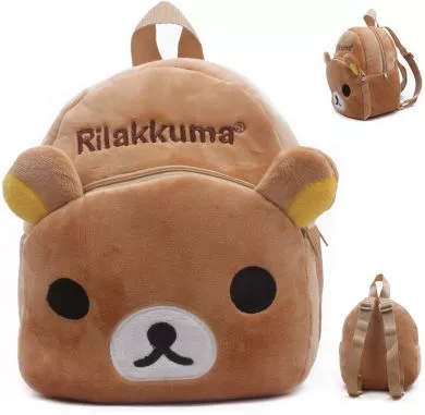 mochila pasta bolsa infantil urso marrom rilakkuma Bonito Animal De Pelúcia Sorridente Marrom Ovelha De Pelúcia Beanie Macio Capa Chapéu Adulto Das Mulheres Mornas do Inverno Dos Miúdos Das Crianças Meninas Traje Cosplay