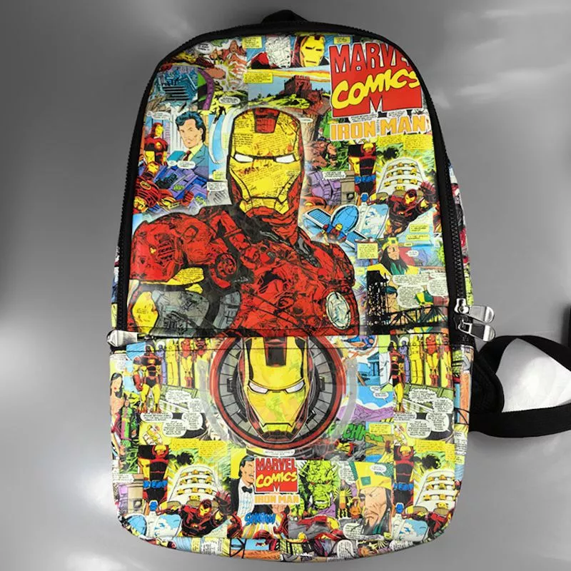 mochila pasta bolsa iron man homem de ferro Camiseta Marvel Cosplay Uniforme Iron Man Homem de Ferro #1490