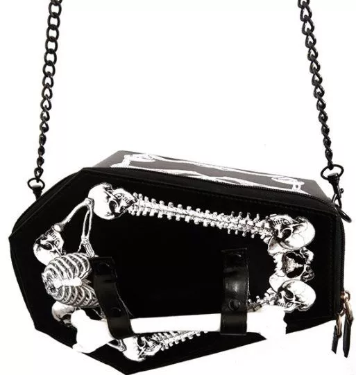 mochila pasta bolsa vamp ossos Halloween decoração unicórnio esqueleto osso adereços festa bonito ossos ornamentos halloween mas horror adereços (bege)