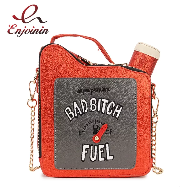 moda diversao personalidade bordado letras garrafa de gasolina forma corrente bolsa Dinossauros de Jurassic World 3 terão penas.