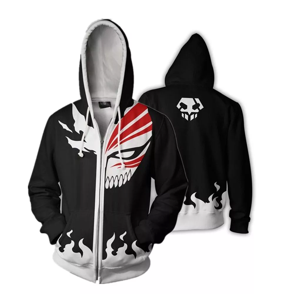 moletom anime bleach zip completo fino hoodies dos homens legal pulover engracado Camiseta Game Kratos God Of War 3D Comics Impresso Camisetas de Manga Curta Men Pano De Fitness Tops Masculino Topos Traje Cosplay