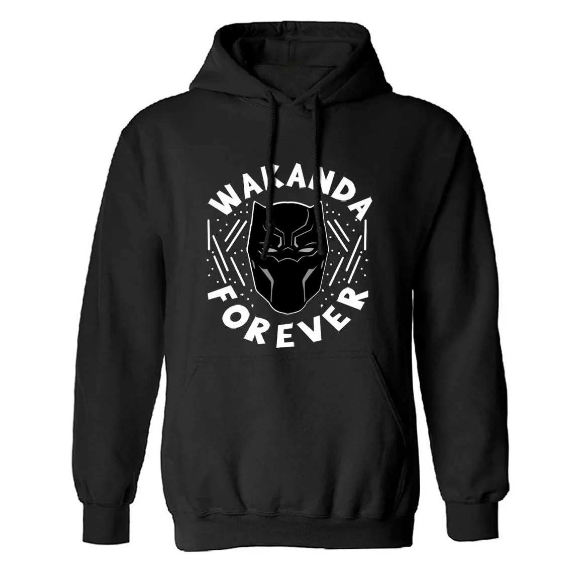 Moletom com Capuz Black Panther Wakanda Forever Pantera Negra