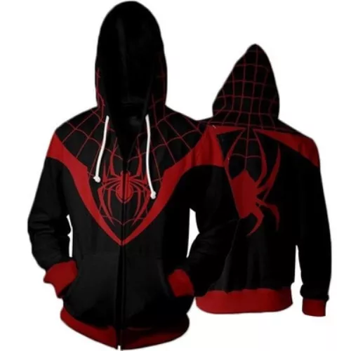 moletom homem aranha no aranhaverso spiderverse miles morales spider man Jaqueta Blusa Frio Capitão América Uniforme Clássico Cartoon Vingadores Avengers Ultimato Marvel