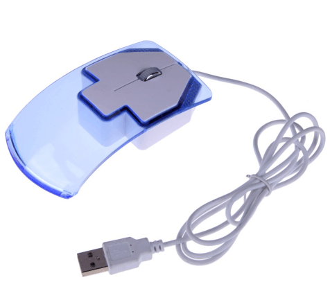 Mouse Transparente LED Óptico com fio