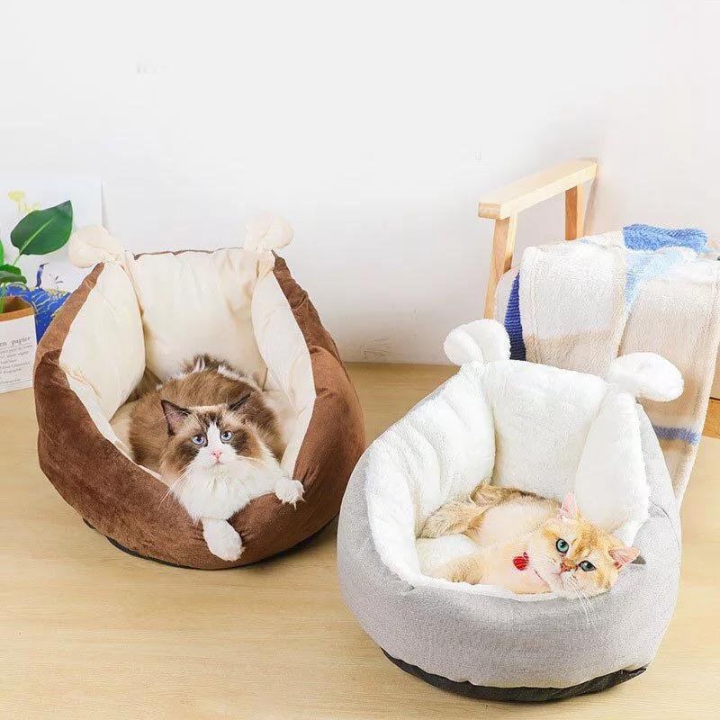 New Style Deep Sleep Bed Cat Nest Kennel Winter Supplies Plush Cat Sleep Nest Circle Pet Bed
