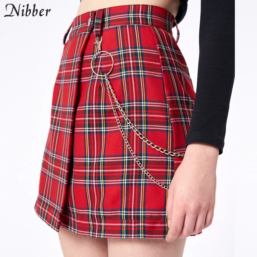 nibber primavera do vintage vermelho xadrez mini saias das mulheres 2019 Jaqueta Attack on Titan Shingeki no Kyojin Verão roupas femininas anime raposa impresso cruz fita feminina lolita meninas camiseta harajuku primavera preto saia superior hoodies