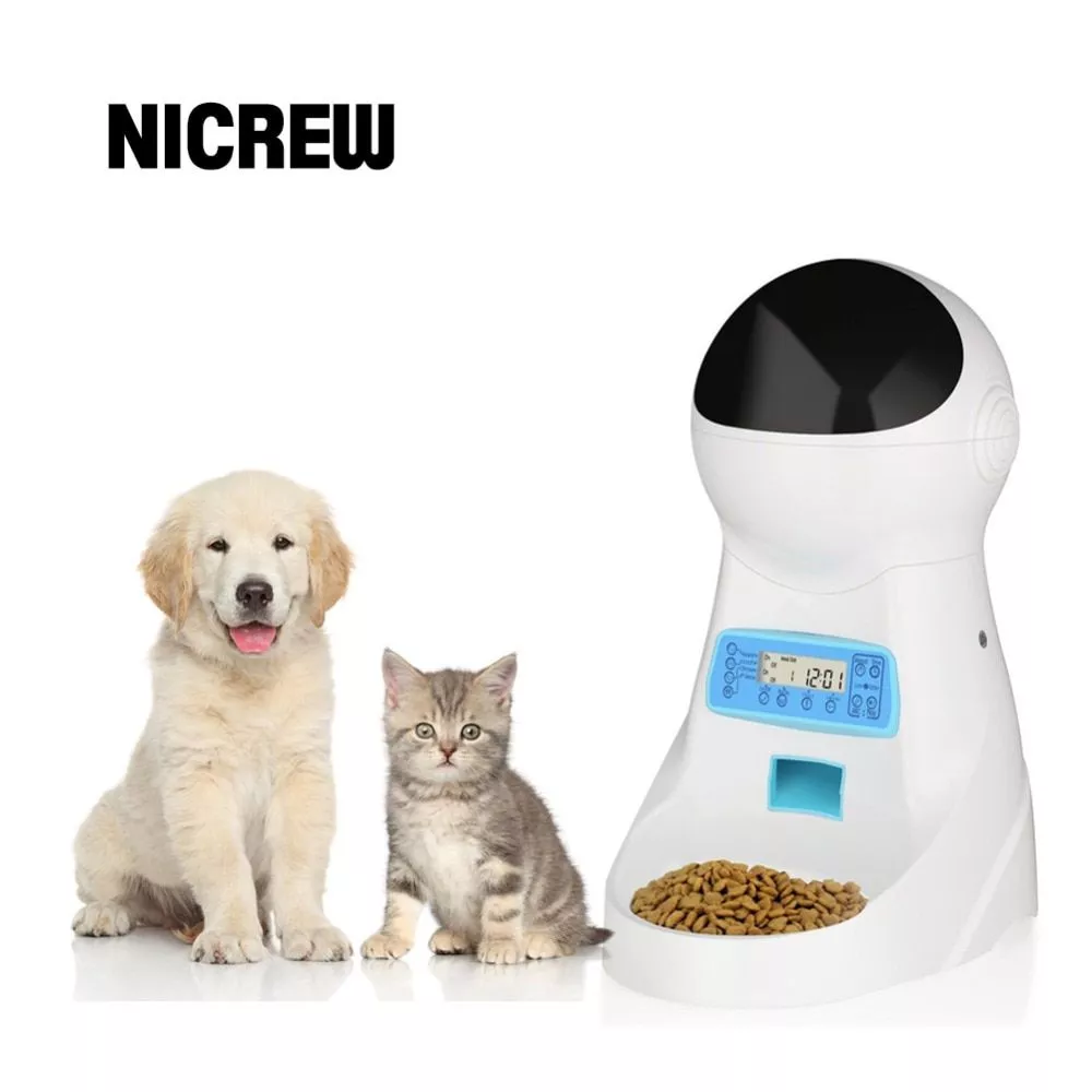 nicrew 3l cat dog food automatic pet feeder with voice record pets food bowl for cat Soft Silicone Dog Cat Pet brush Glove Cat cleaning Gentle Efficient Cat Grooming Glove Dog Bath Supplies Pet Glove combs
