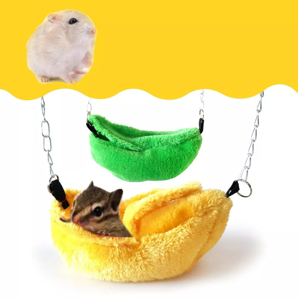 ninho de hamster banana estilo pendurado balanco brinquedos esquilo chinchila cama Ninho de hamster banana estilo pendurado balanço brinquedos esquilo chinchila cama gaiola dormir hamster casa klatka dla chomika dropshipping