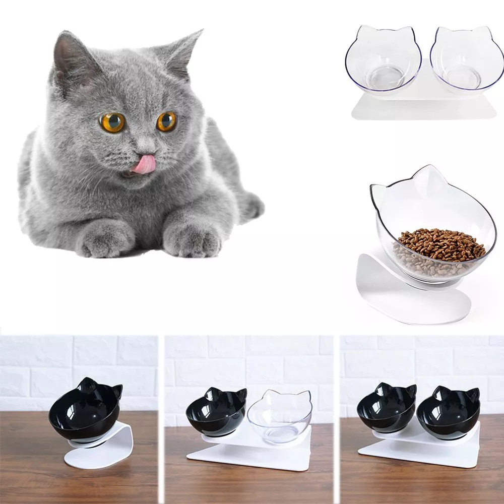 non slip cat bowls mascotas double bowls with raised stand pet food water bowls for New Pet Product Dog Cat Food Bowls Stainless Steel Anti-skid Dogs Cats Water Bowl Pets Drinking Feeding Bowls Tools Supplies B10