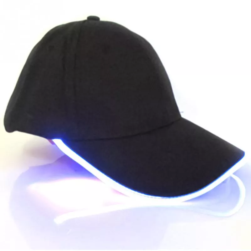 nova moda brilho na luz escura ate bones de beisebol led chapeu luminoso Chapéu Unissex panamá balde reversível dobrável sólido preto branco plana boné de pescador para homem feminino militar panamá masculino ossos 2018