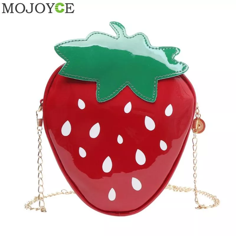 Nova Moda Ombro Mini Bolsas para Mulheres Senhoras Bonito Morango Padrão Crossbody Feminino Messenger Bags Satchel Bolsa Dropship