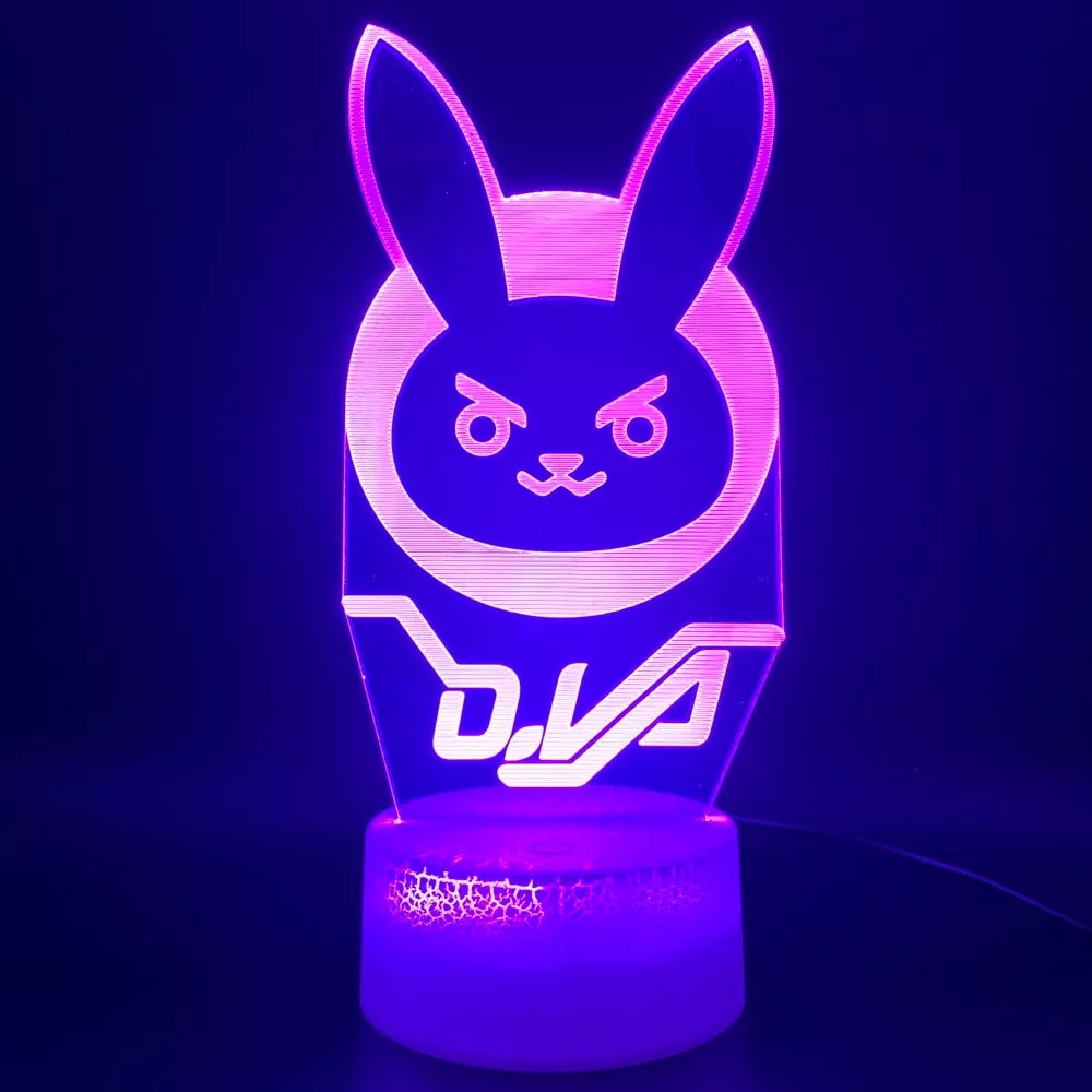 novidade luz jogo overwatch d. va hana cancao escritorio decoracao da Boné de chapéu de beisebol de miyuki cosplay ace of diamond sawamura s eijun satoru furuya