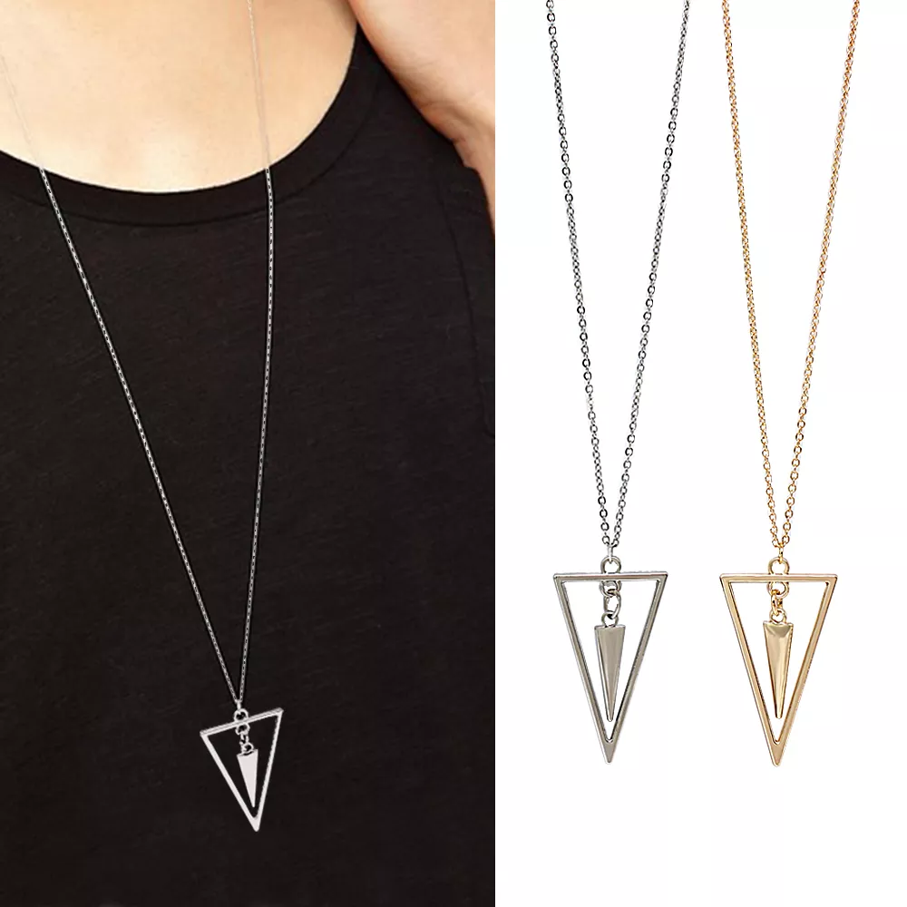 Novo simples geométrico pingente colares de inverno longo camisola corrente jóias gargantilha para mulher chocker collier femme colar