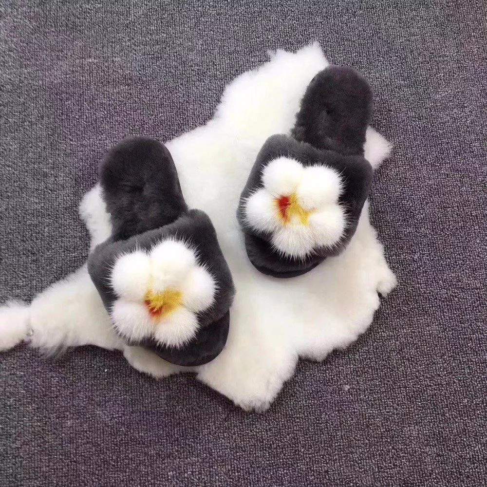 Pantufa Adulto  Chinelos De Pele De Carneiro Pele De Lã 1