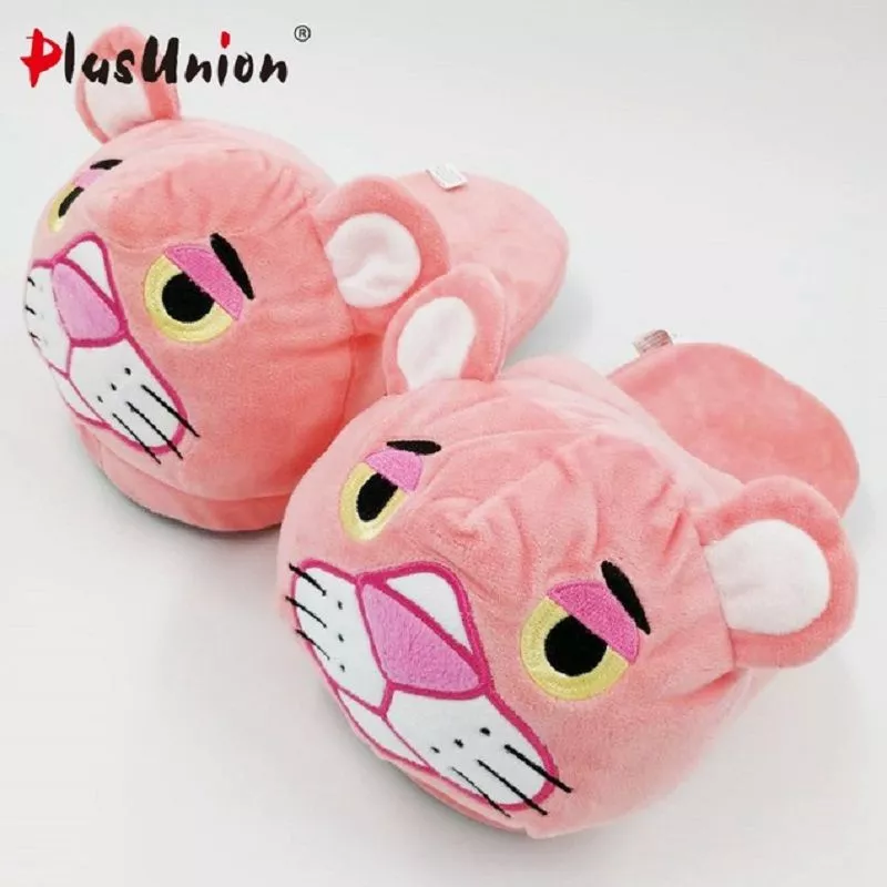 Pantufa Adulto Pantera Cor De Rosa