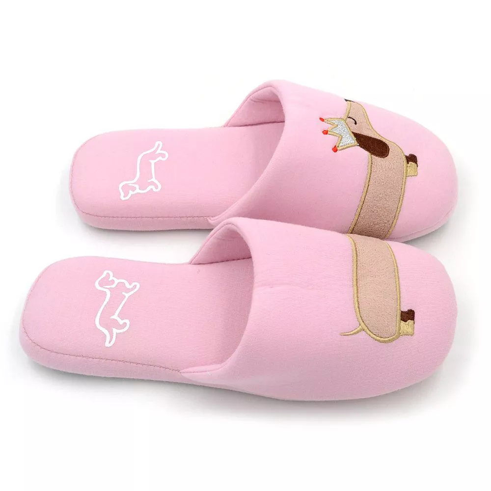Pantufa Adulto Rei Cão Rosa