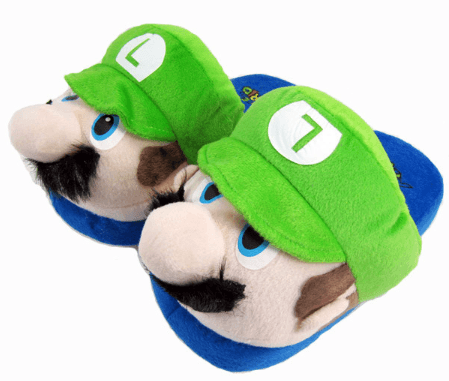 Pantufa Adulto Super Luigi Bros