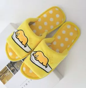 pantufa chinelo adulto anime gudetama Pantufa chinelo gudetama Bonito dos desenhos animados gudetama ovo preguiçoso adulto chinelos de pelúcia inverno quente indoor sapatos macio pelúcia animais brinquedos bonecas