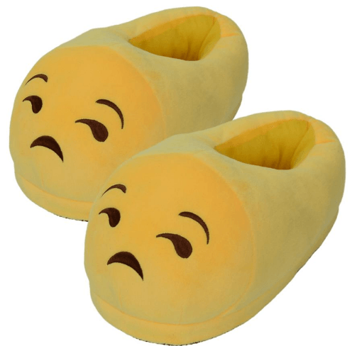 Pantufa Chinelo Adulto Emoji Tédio