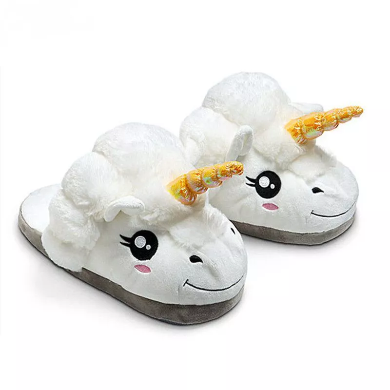 Pantufa Chinelo Adulto Uniconio Mágico Branco