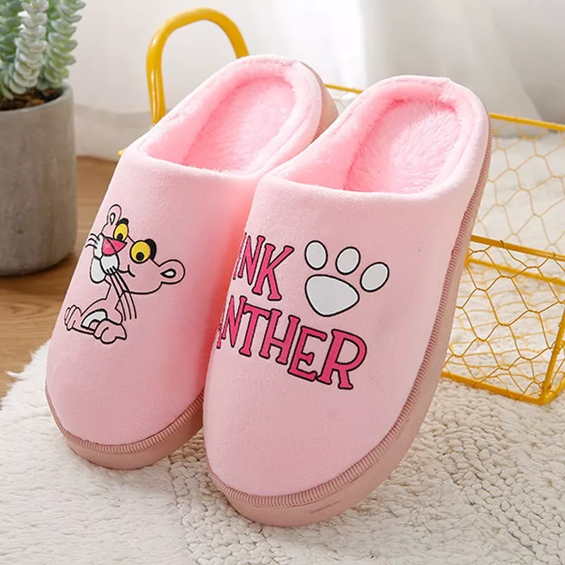 pantufa femininas inverno sapatos para casa interna desenho animado Pantufa Moda feminina chinelos de inverno quente pele slides das senhoras dos homens meninos meninas casa sapatos salto plano casa interior quarto zapatilla mujer