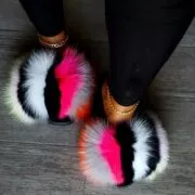 Pantufa menina de luxo chinelos de pele macia senhoras interior quente peludo pele flip flops mulheres incrível pele de pelúcia slides atacado quente