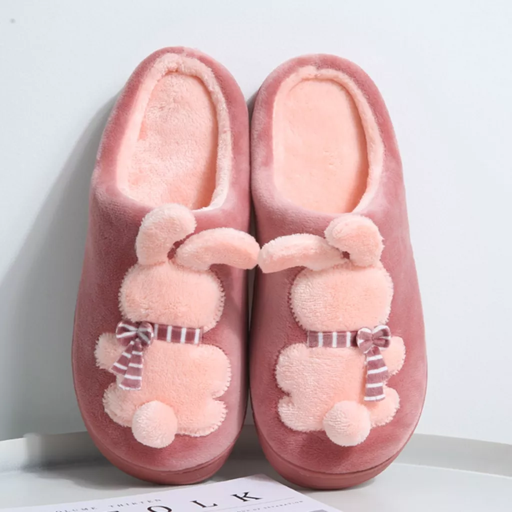 pantufa moda bonito coelho chinelos masculino e feminino casais casa quente Pantufa porquinho rosa Winter Women Warm Indoor Slippers Ladies Fashion Cute Pink Pig Women's Soft Short Furry Plush Woman Comfort Casual Female Shoes