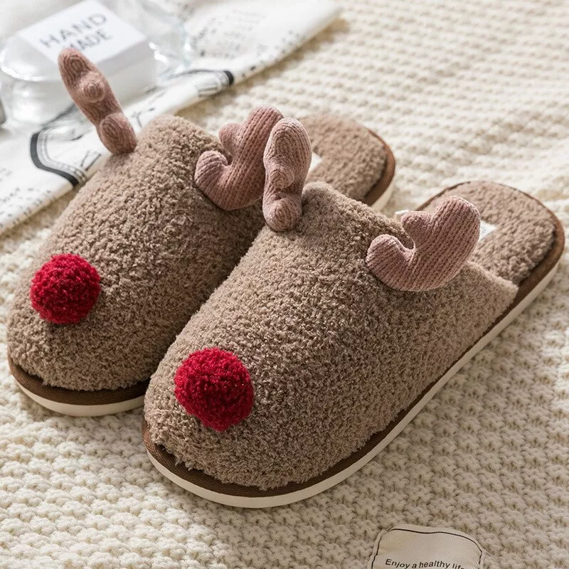 pantufa natal rena natalina chinelos de inverno para o quarto feminino Pantufa Dinossauro interior engraçado chinelos nova chegada dinosaur slides peludo casa quente chinelos de inverno casa slides confortável sapatos de algodão