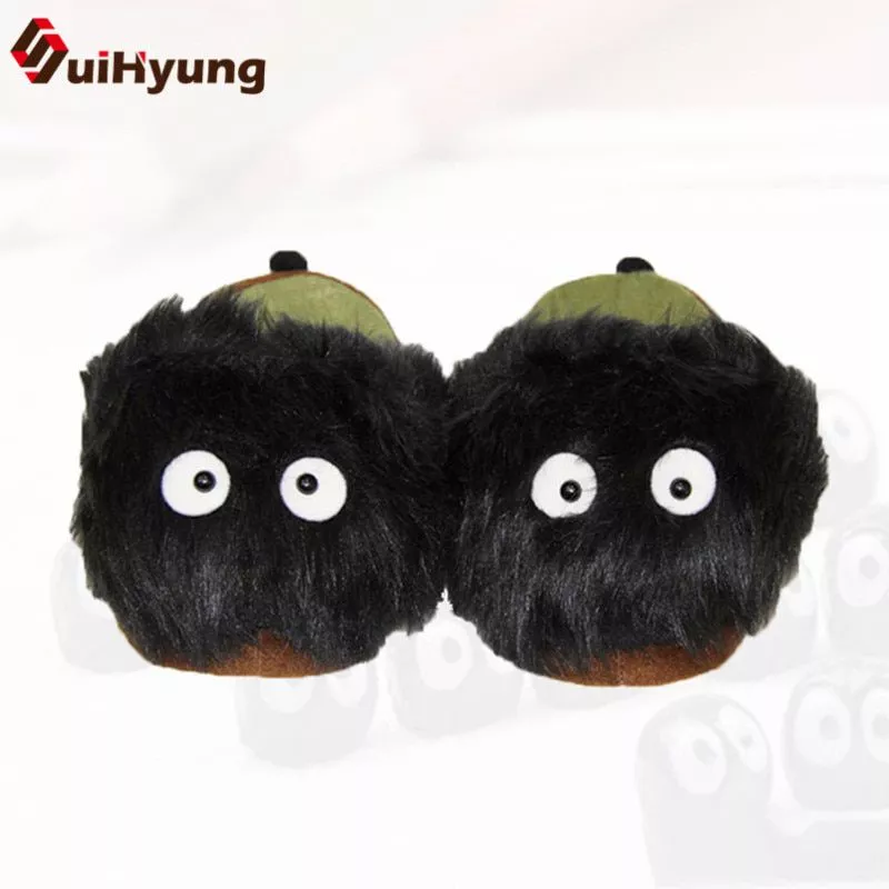 Pantufa Suihyung Monstro Engraçado Plush Chinelos Mulheres Homens Inverno Quente Chinelos Em Casa Piso Interior Sapatos Casa Casual Slides Peludo da Pele Do Falso
