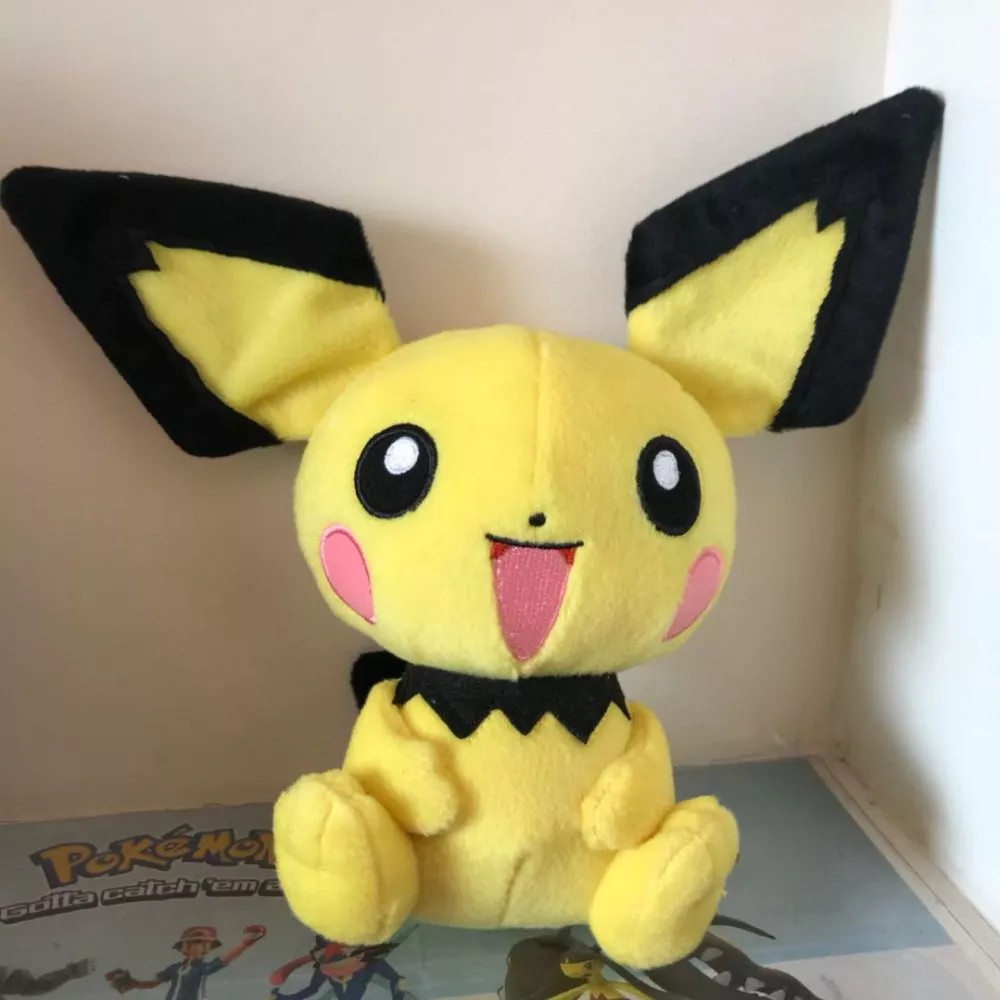 pelucia 1 peca anime pokemon pichu 23cm Pelúcia Pokemon 1 pçs 23cm brinquedos de pelúcia togettic bonecas kawaii togettic pingente clipe macio pelúcia peluches boneca presentes para crianças crianças