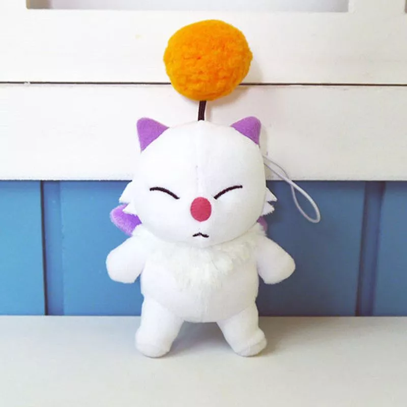 pelucia 12cm final fantasy ff15 moogle mogli plush dolls cartoon cosplay plush toy Chapéu de pelúcia fantasiar-se apple cocar gato fantasiar-se chapéu orvalho orelhas gato chapelaria