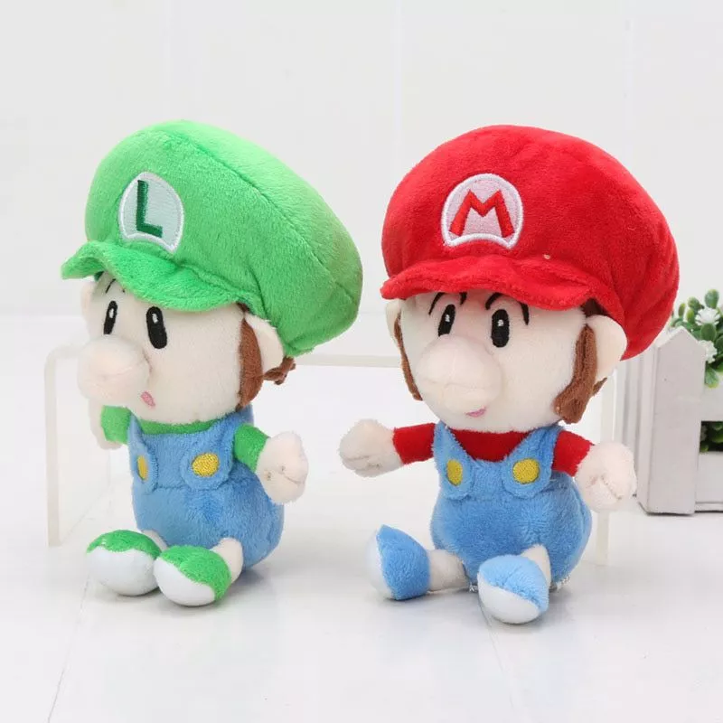 pelucia 14cm jogo super mario brinquedos de pelucia baby mario luigi mario bonito 1pc metal coração anel do telefone móvel suporte de telefone acessórios magnético suporte do carro soquete suporte para telefones celulares