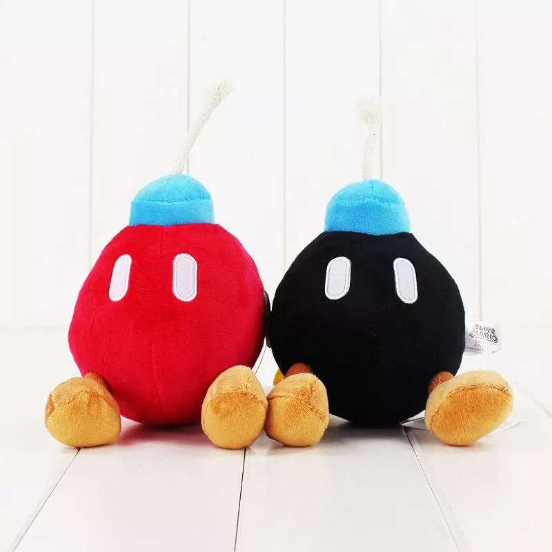 Pelúcia 14cm Super Mario Bros bomba pelúcia bonecas de pelúcia yoshi pingente de pelúcia brinquedos de pelúcia chaveiro