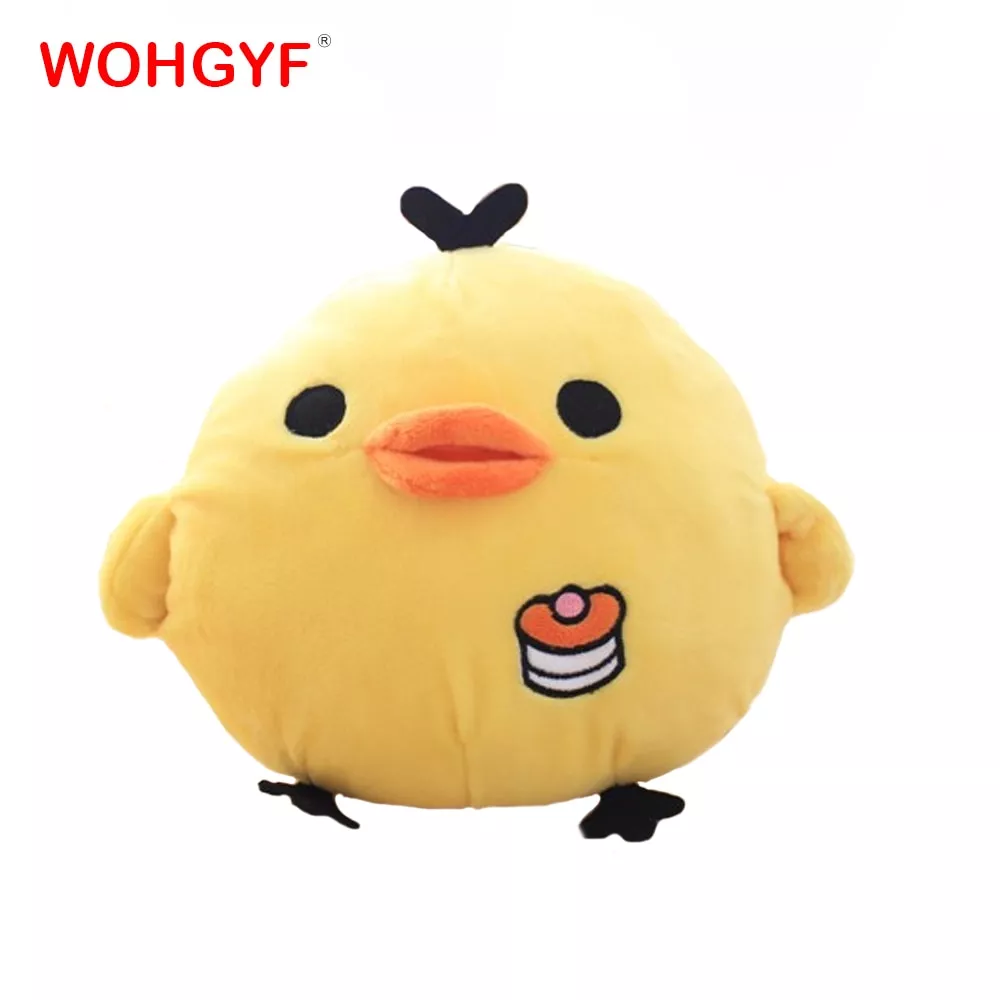 pelucia 15cm kawaii bonito brinquedos de pelucia amarelo frango rilakuma Jean YIYOHI Novas das Mulheres de alta Qualidade Maquiagem Cosméticos Saco Caso Bolsa Mini Bolsa de Lona Bolsa De Viagem De Armazenamento Multifuncional